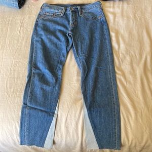 Levi’s split colored jeans